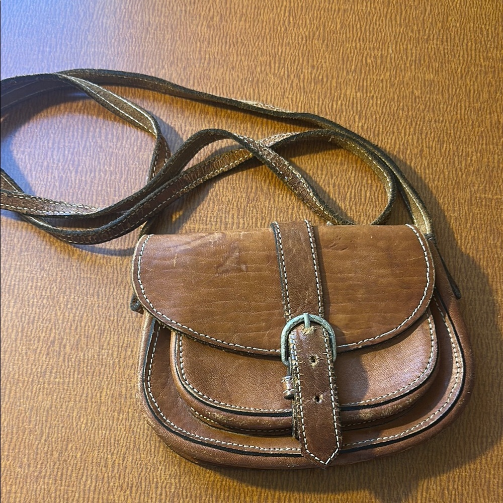 Brown Leather Crossbody Bag